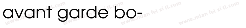 avant garde bo字体转换